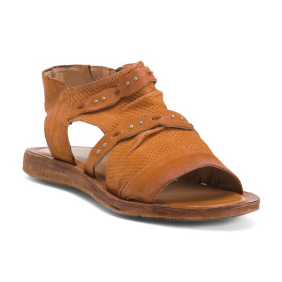 NEW MIZ MOOZ Leather Francy Flat Sandals Nutmeg for women 252 - Picture 3 of 14